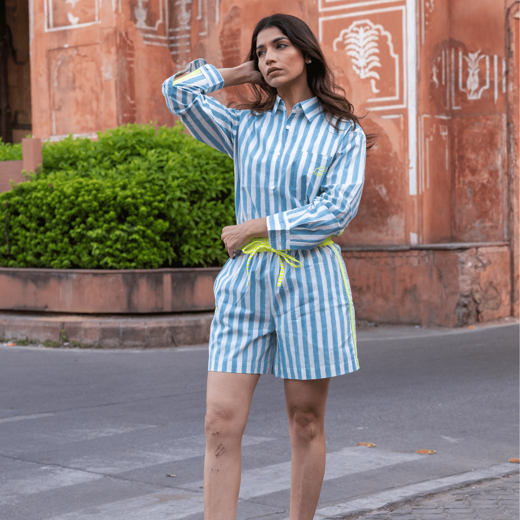 The Pop Shorts | Mykonos Blue PRE ORDER - Bombaby
