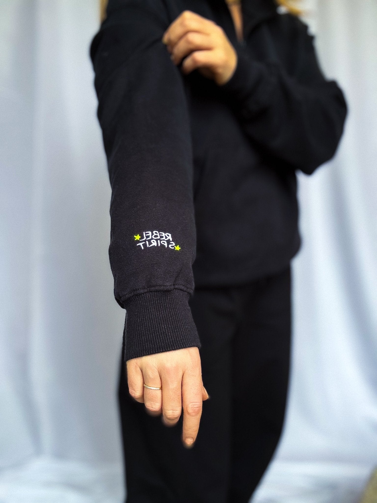 The Rebel Hoodie | Sueded Black PRE ORDER - Bombaby