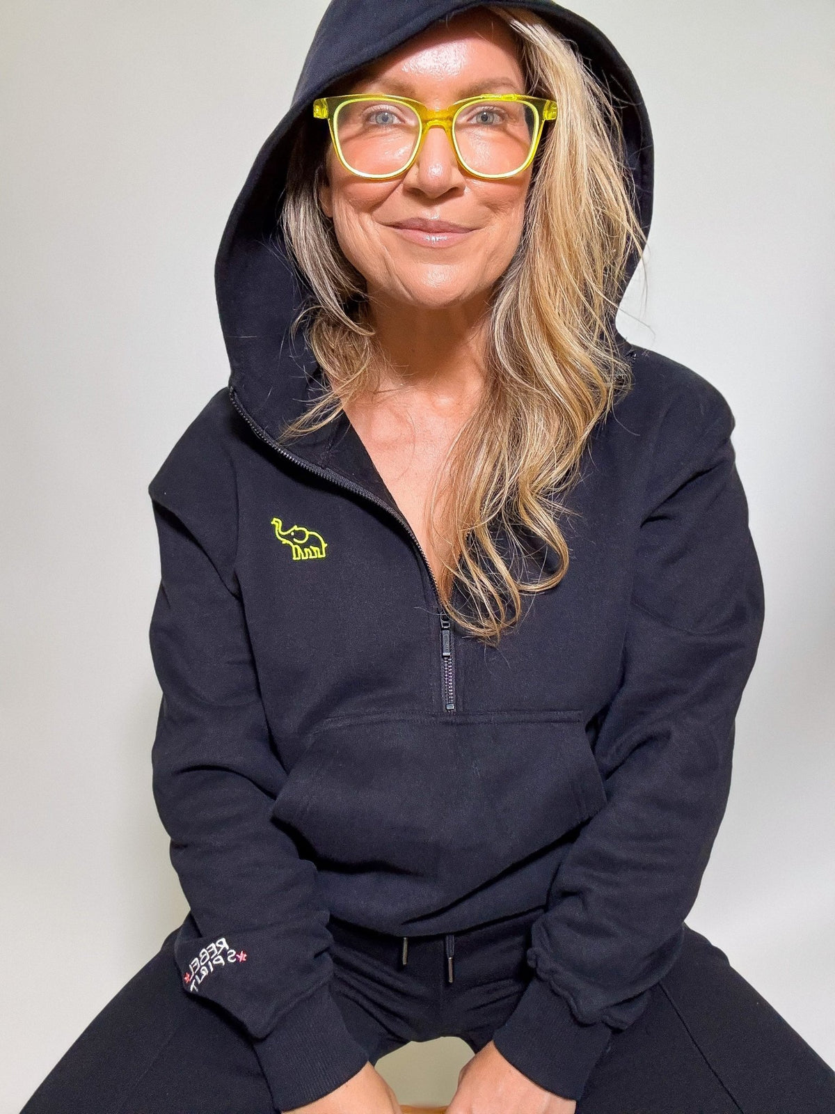 The Rebel Hoodie | Sueded Black - Bombaby