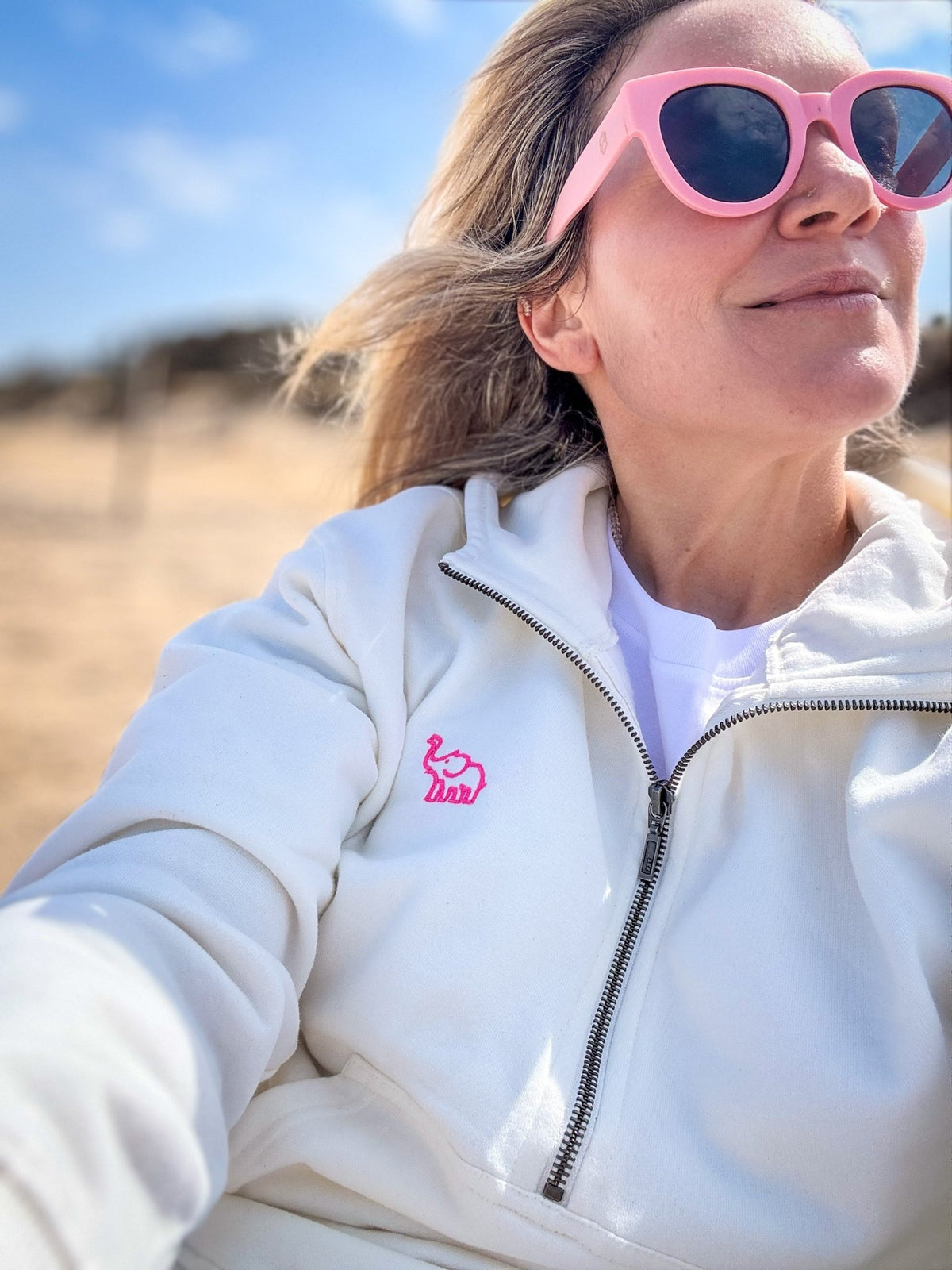 The Rebel Hoodie | Sueded Off-White - Bombaby