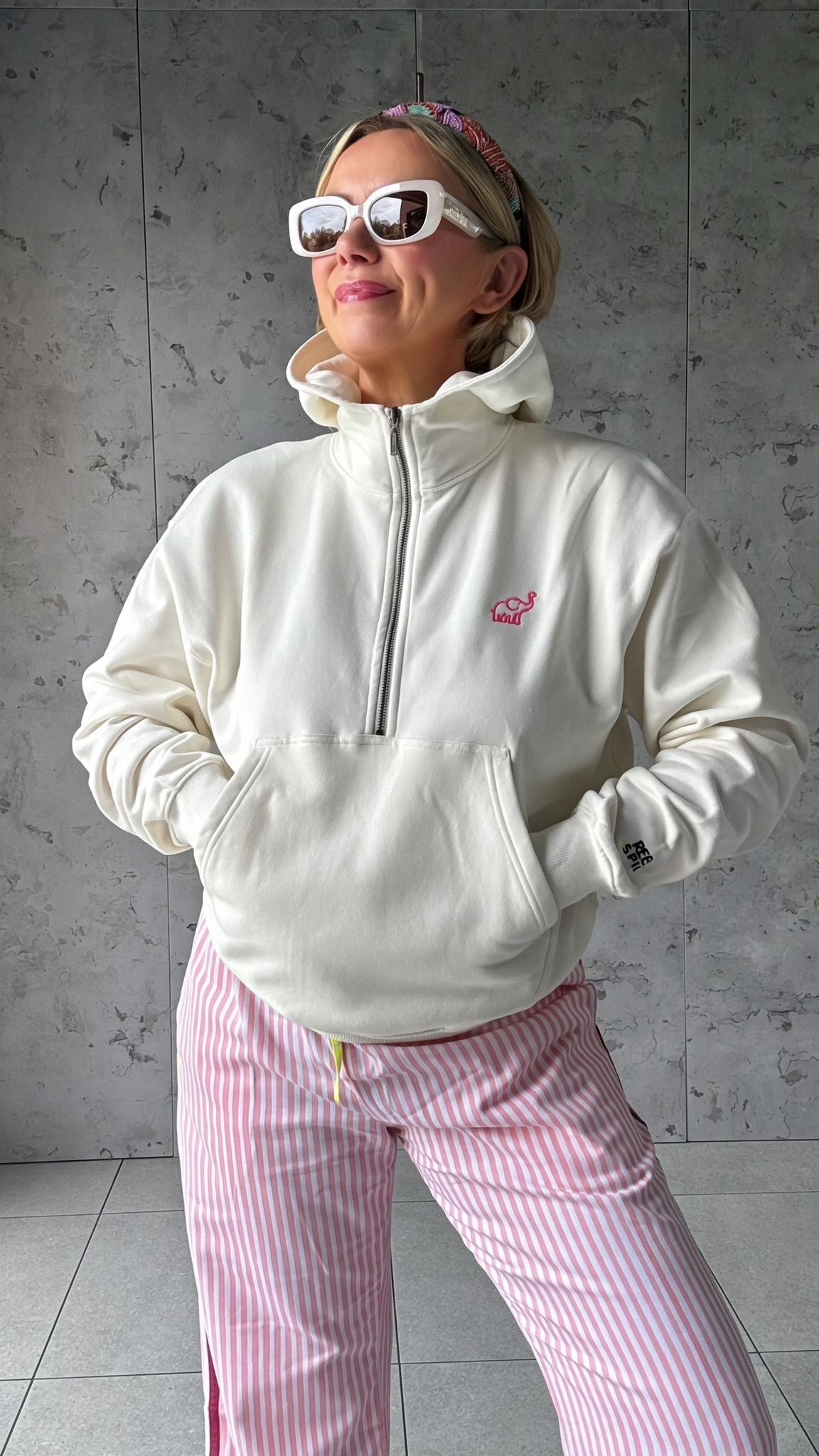 The Rebel Hoodie | Sueded Off - White - Bombaby