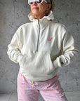 The Rebel Hoodie | Sueded Off - White - Bombaby