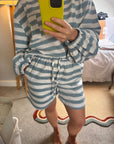The Rugby Shorts | Mykonos Blue - Bombaby
