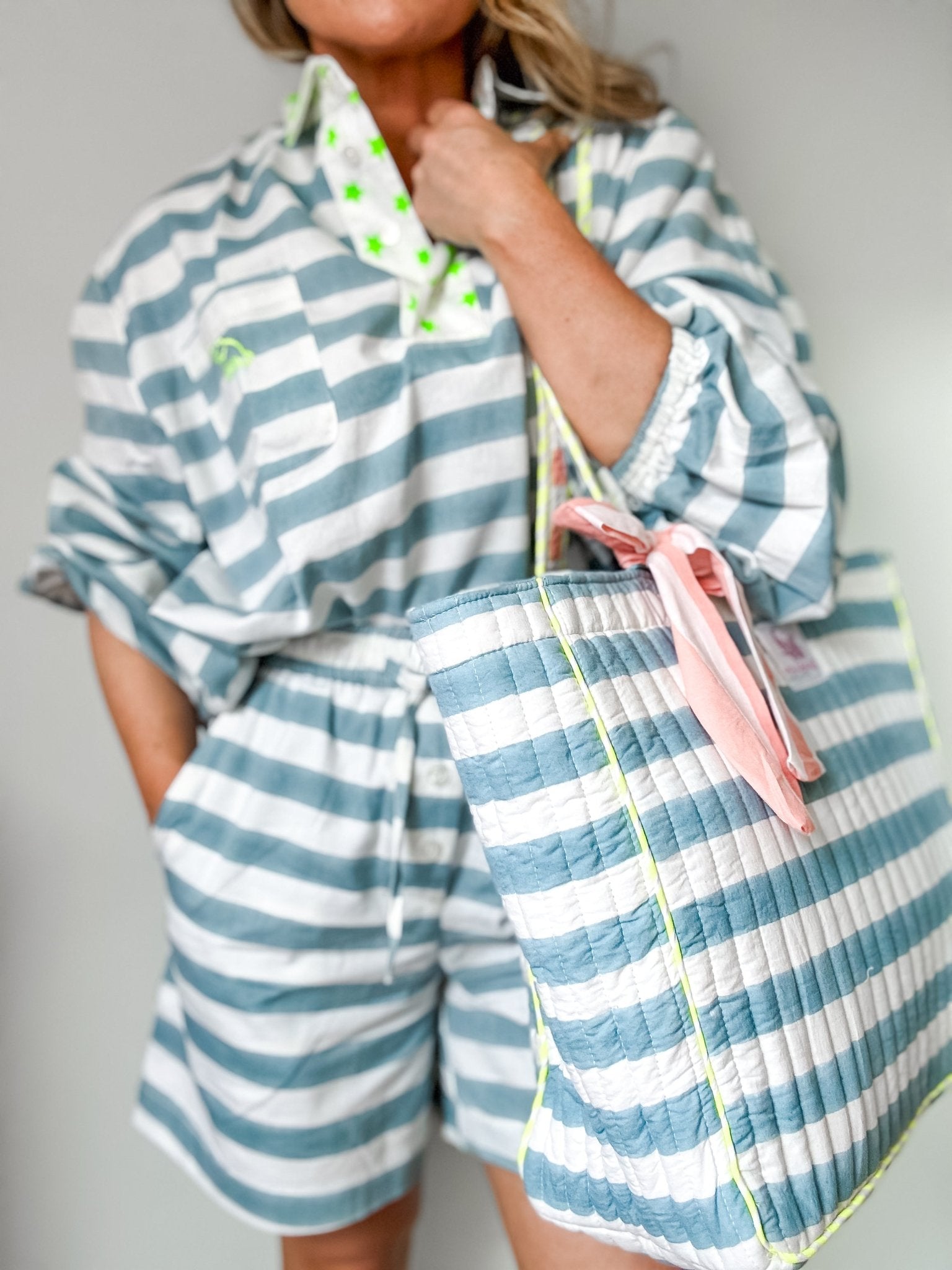 The Rugby Tote | Mykonos Blue - Bombaby