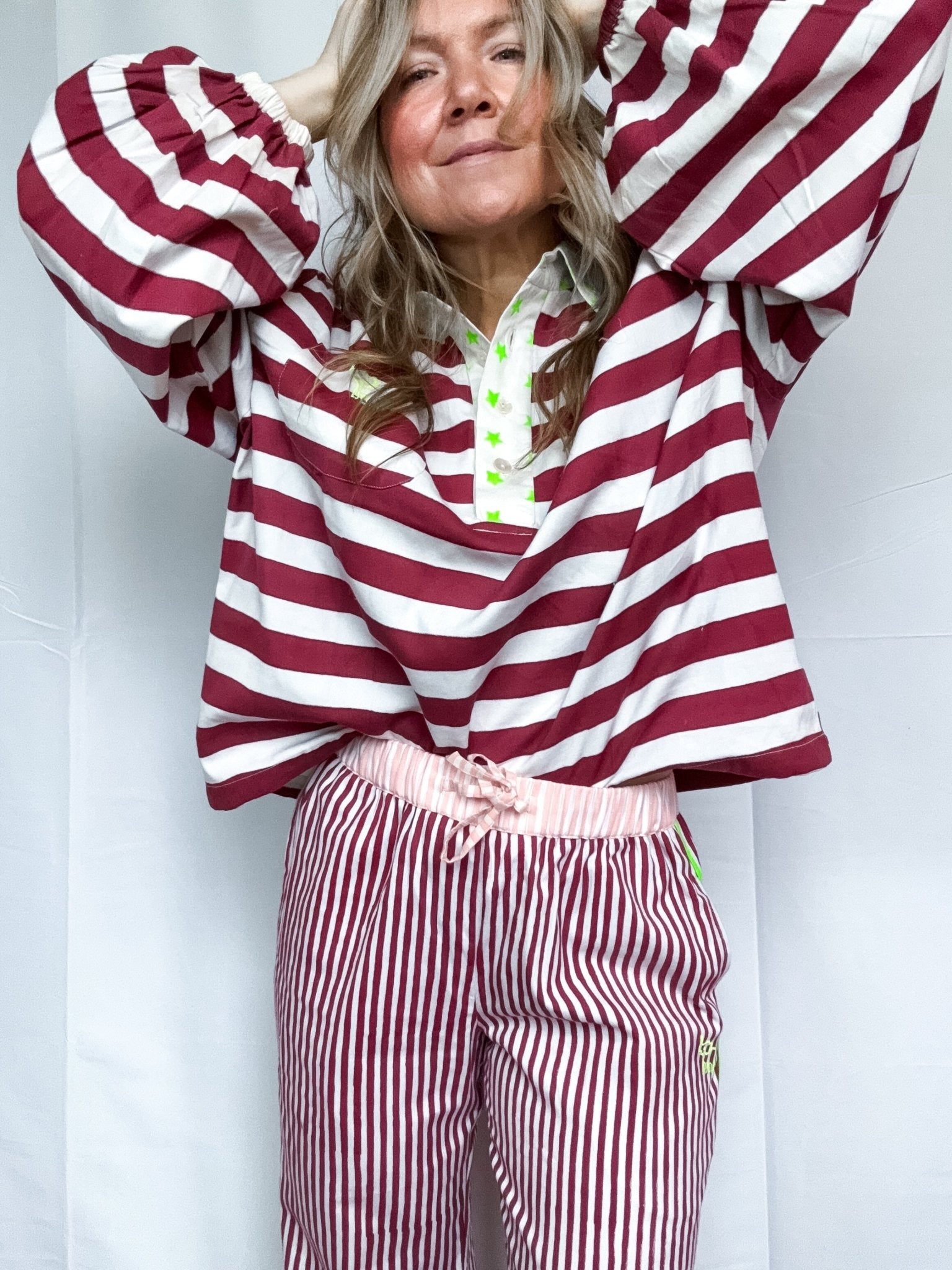 Twill Rugby Blouse | Merlot - Bombaby