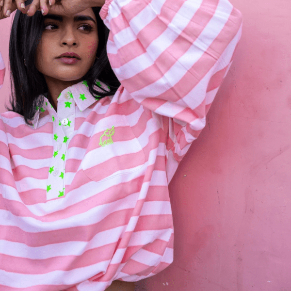 Twill Rugby Blouse | Rose PRE - ORDER - Bombaby