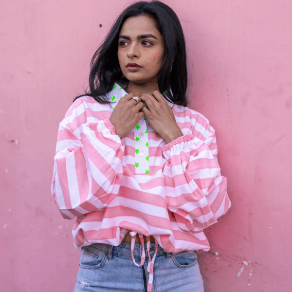 Twill Rugby Blouse | Rose PRE - ORDER - Bombaby