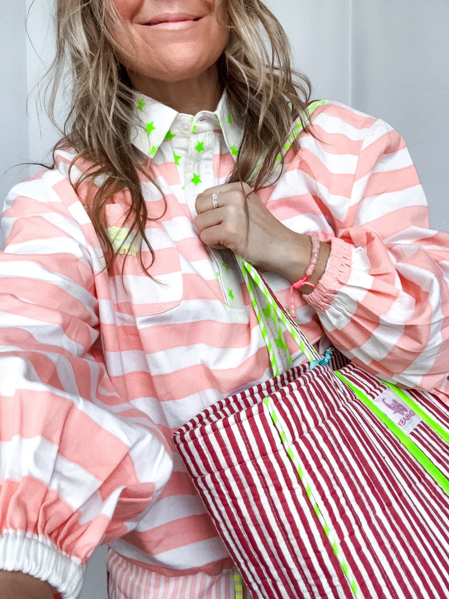 Twill Rugby Blouse | Rose - Bombaby