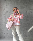Twill Rugby Blouse | Rose - Bombaby