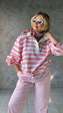 Twill Rugby Blouse | Rose - Bombaby