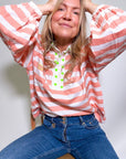 Twill Rugby Blouse | Rose - Bombaby