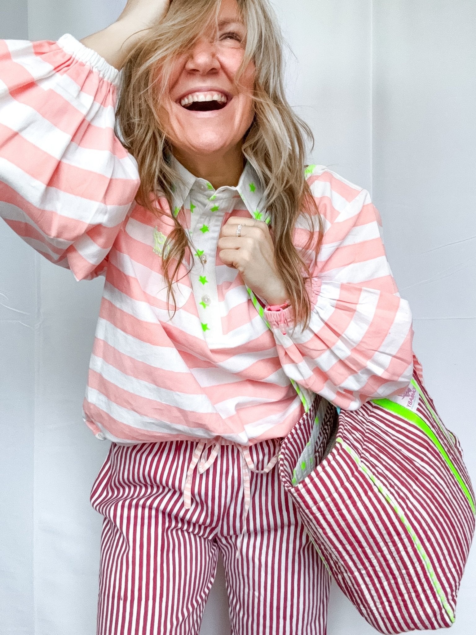 Twill Rugby Blouse | Rose - Bombaby