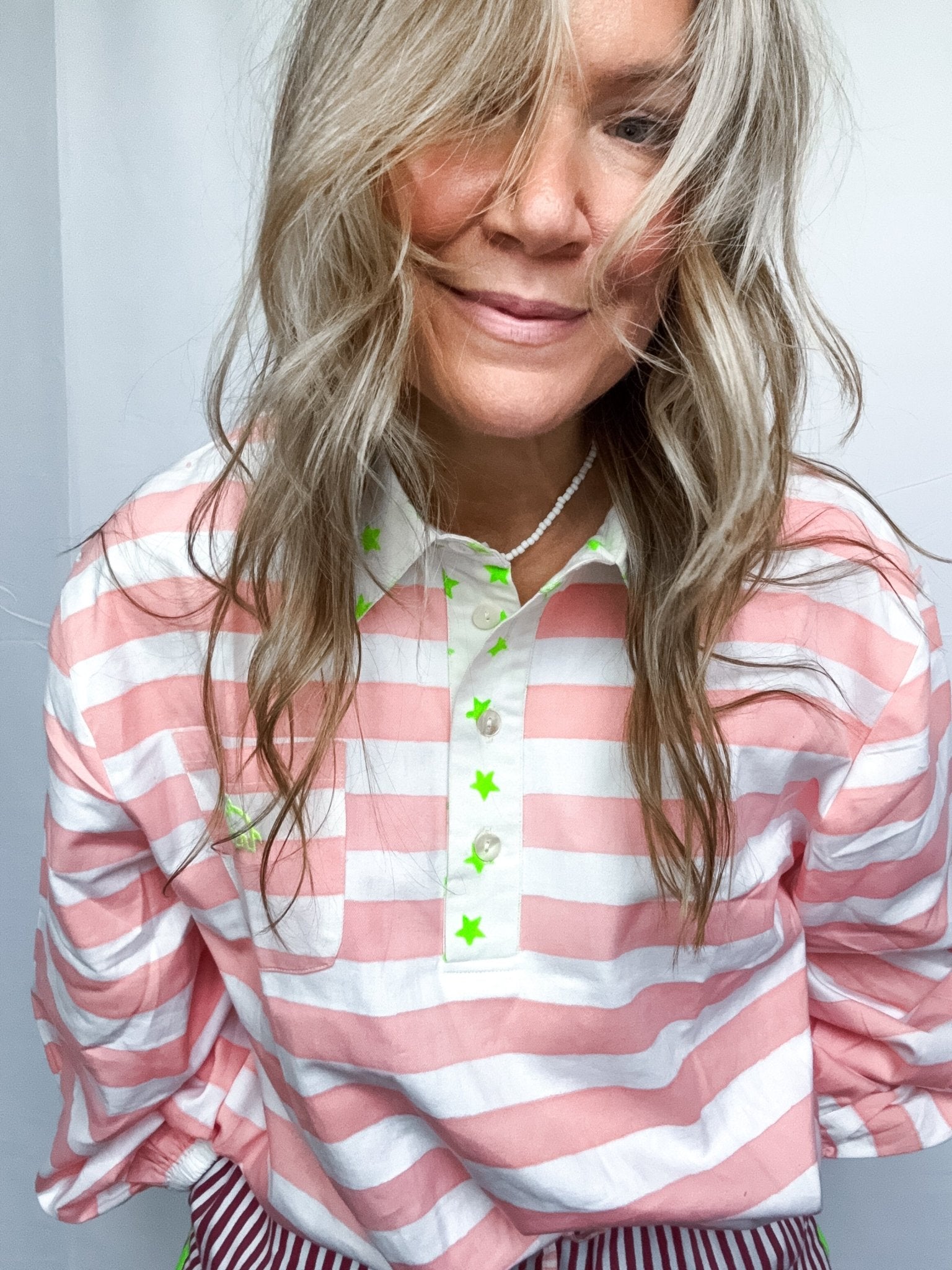 Twill Rugby Blouse | Rose - Bombaby