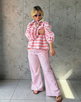 Twill Rugby Blouse | Rose - Bombaby