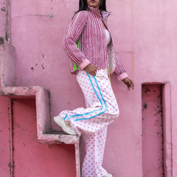 Wide - Leg Pants | Rose Hearts PRE - ORDER - Bombaby