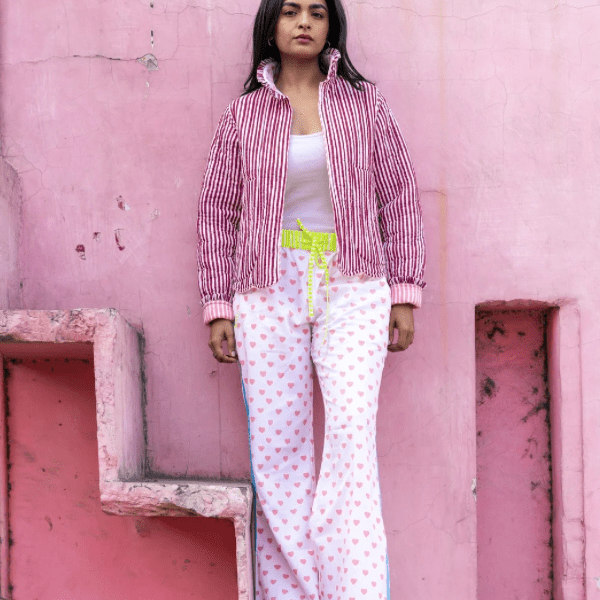 Wide - Leg Pants | Rose Hearts PRE - ORDER - Bombaby