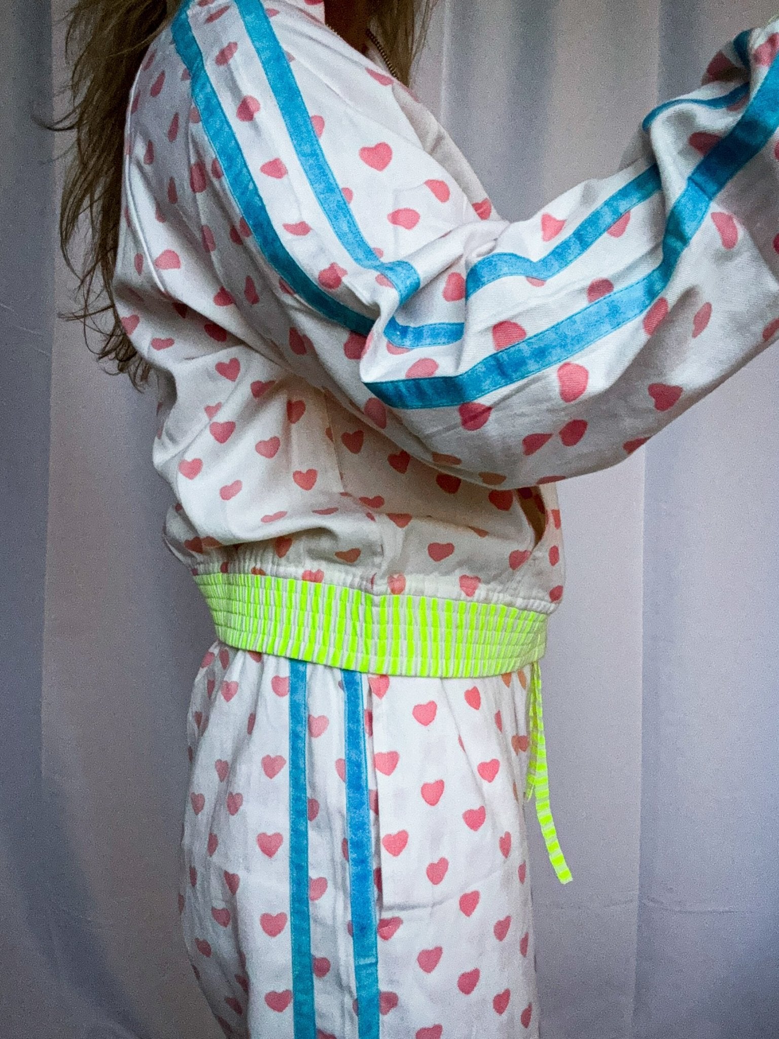 Wide - Leg Pants | Rose Hearts - Bombaby