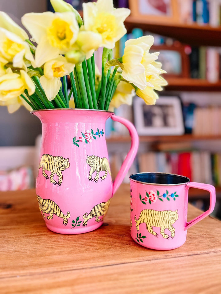 Enamel Mug | Pink Tiger 🌸 - Bombaby