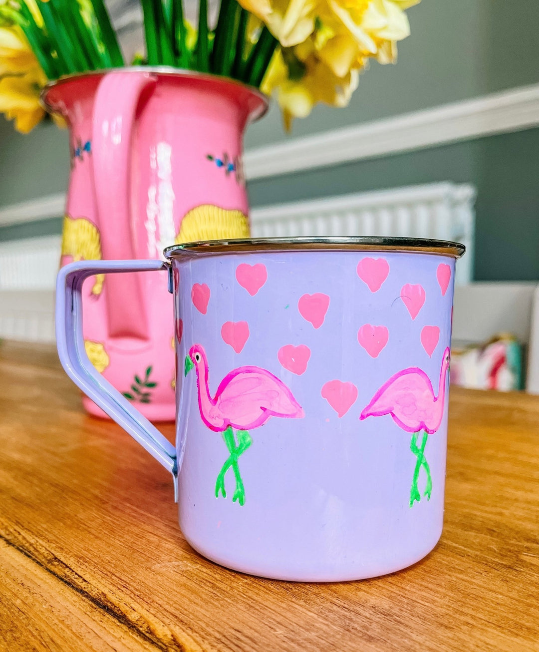 Enamel Mug | Purple Flamingo 🦩 - Bombaby