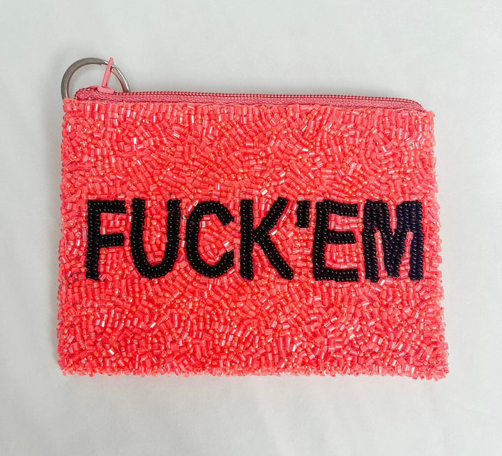 Handmade Beaded Purse | FUCK'EM - Bombaby