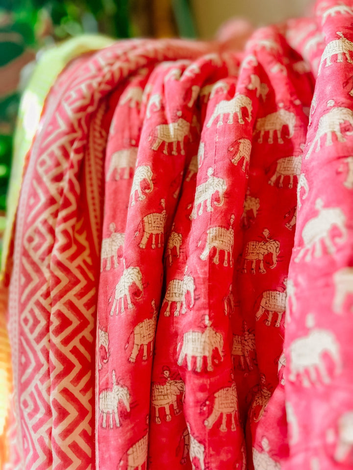 Handmade Pink & Neon Heirloom Quilt | Ltd Edition - Bombaby