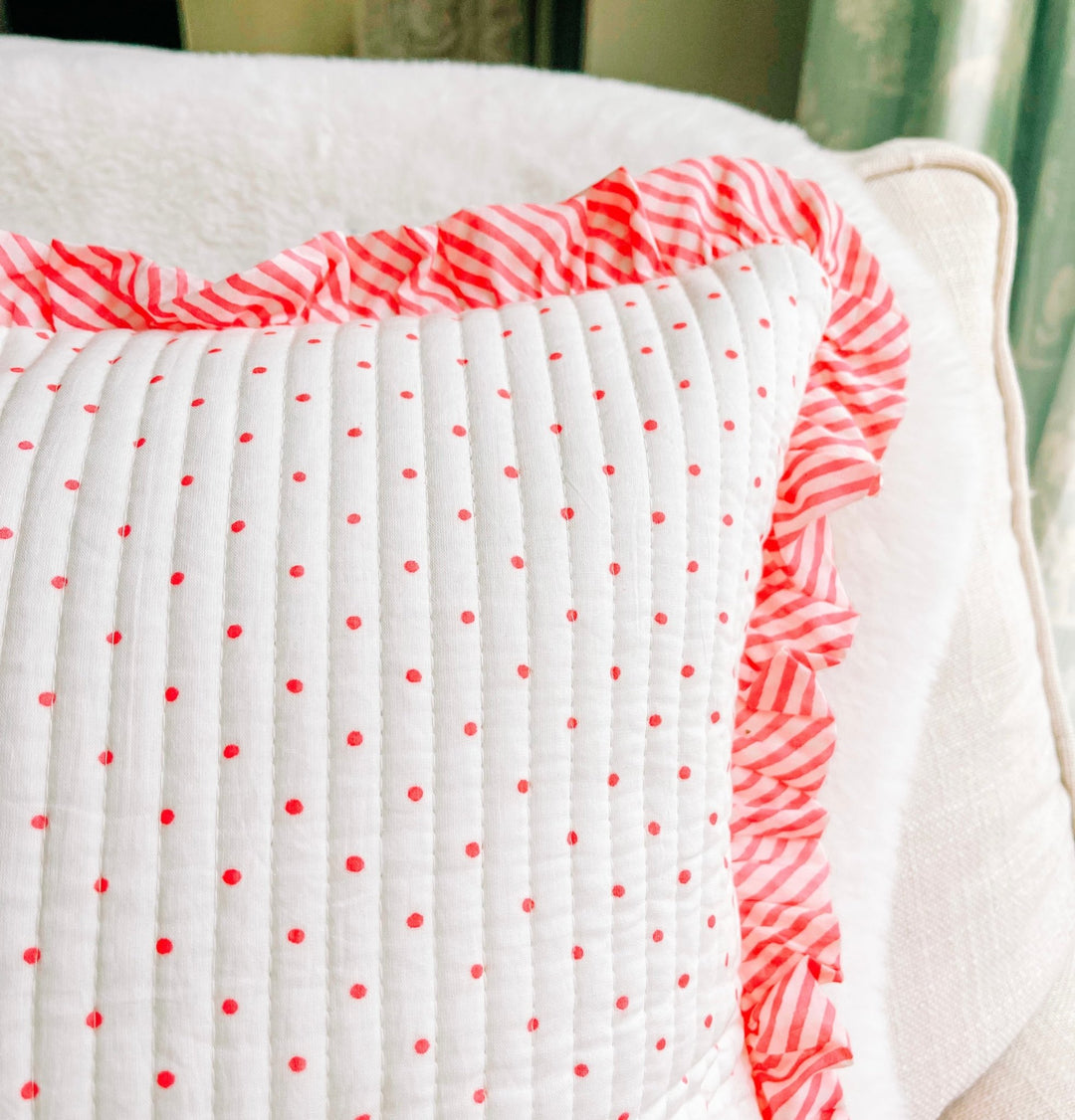 Handmade Quilted Heirloom Cushion - Rahel - Bombaby