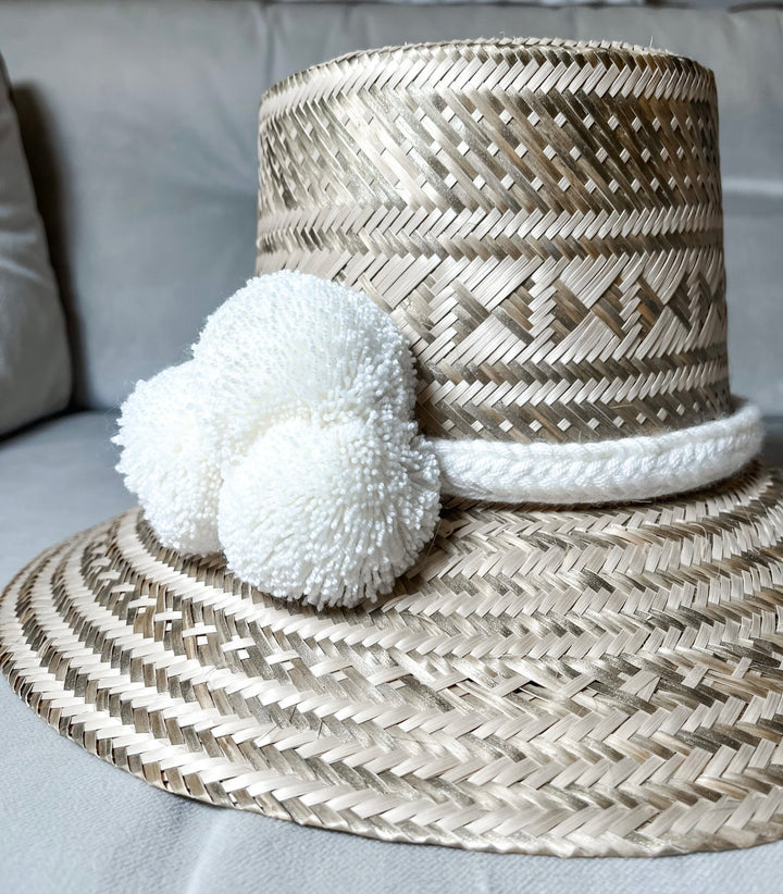 Handwoven Pompom Hat Bands - Bombaby