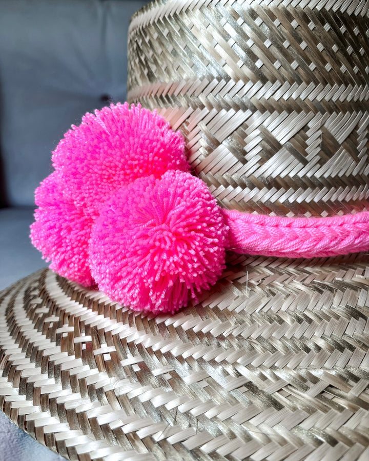Handwoven Pompom Hat Bands - Bombaby