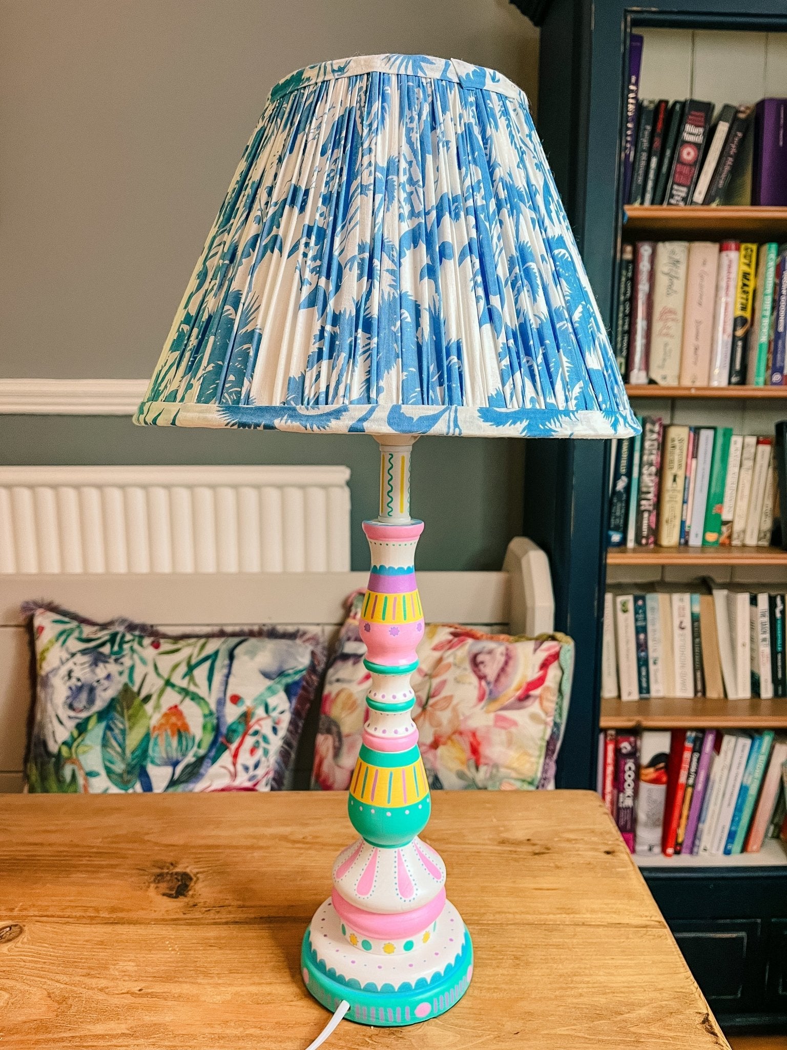 Painted lamp on sale
