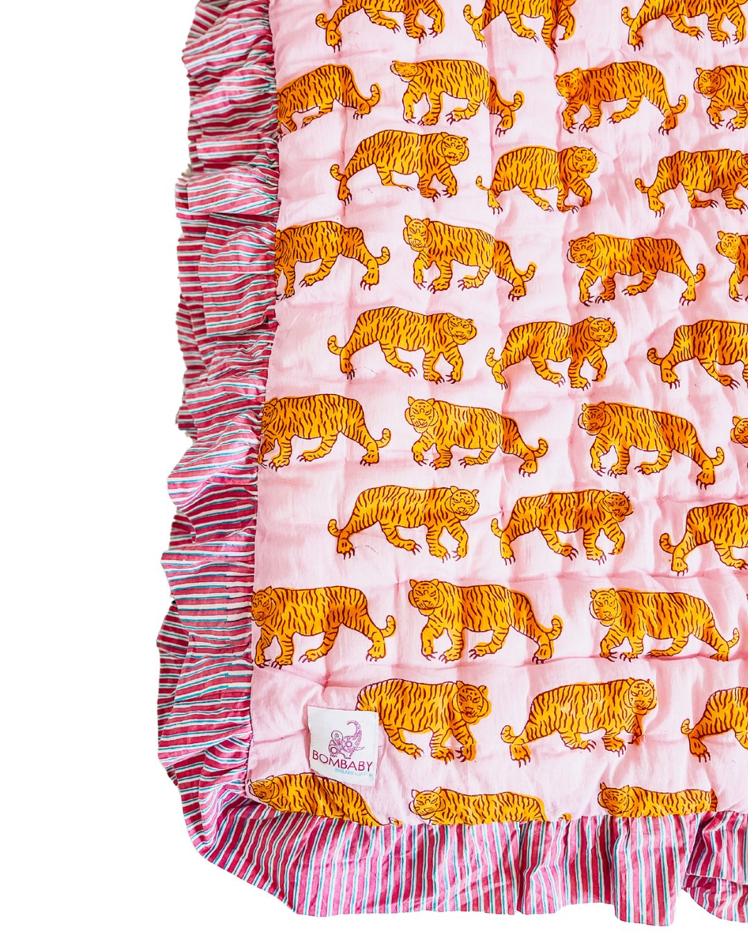 Pink Indian Tiger | Mini Quilt - Bombaby