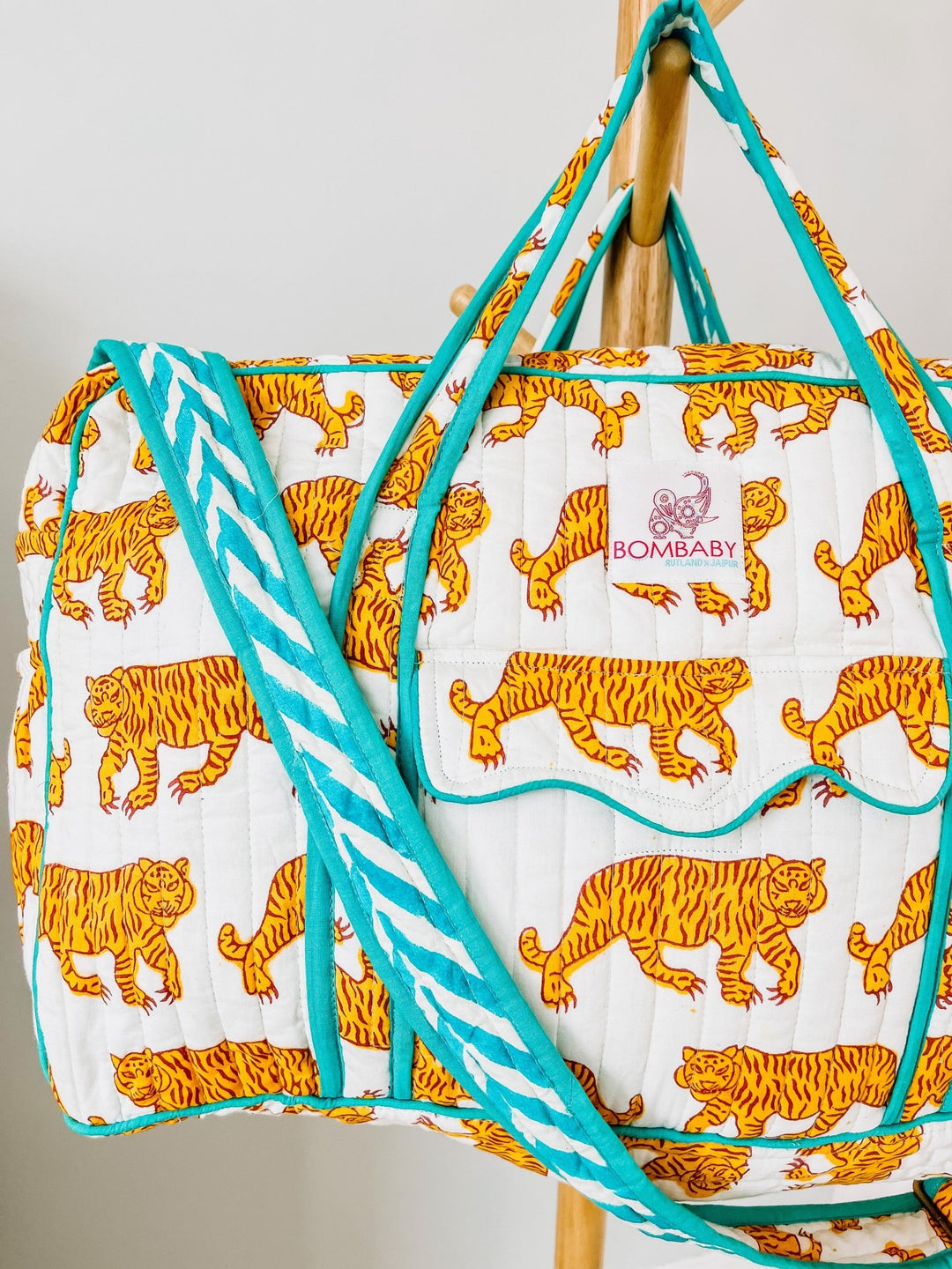 Quilted Large Weekend Bag - Indian Tiger - Bombaby