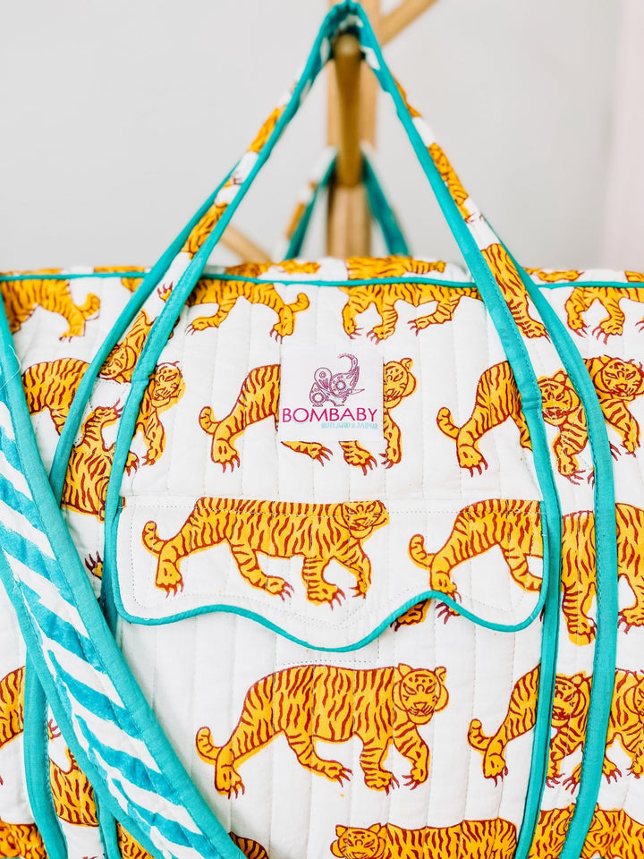 Quilted Large Weekend Bag - Indian Tiger - Bombaby