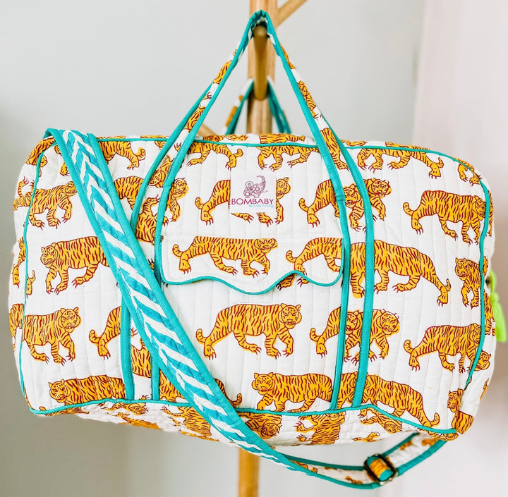 Quilted Large Weekend Bag - Indian Tiger - Bombaby