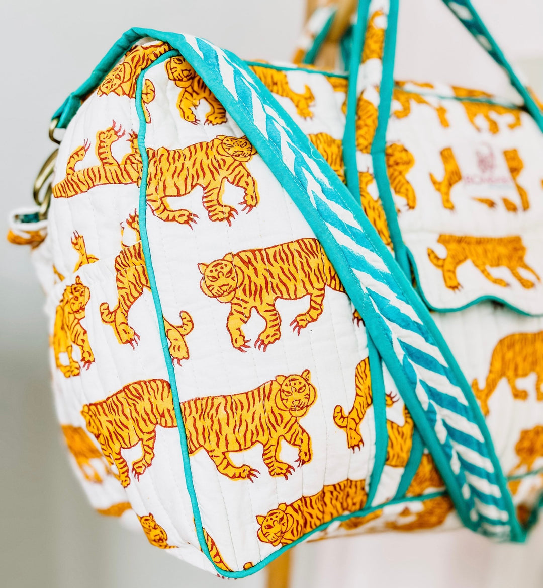 Quilted Large Weekend Bag - Indian Tiger - Bombaby