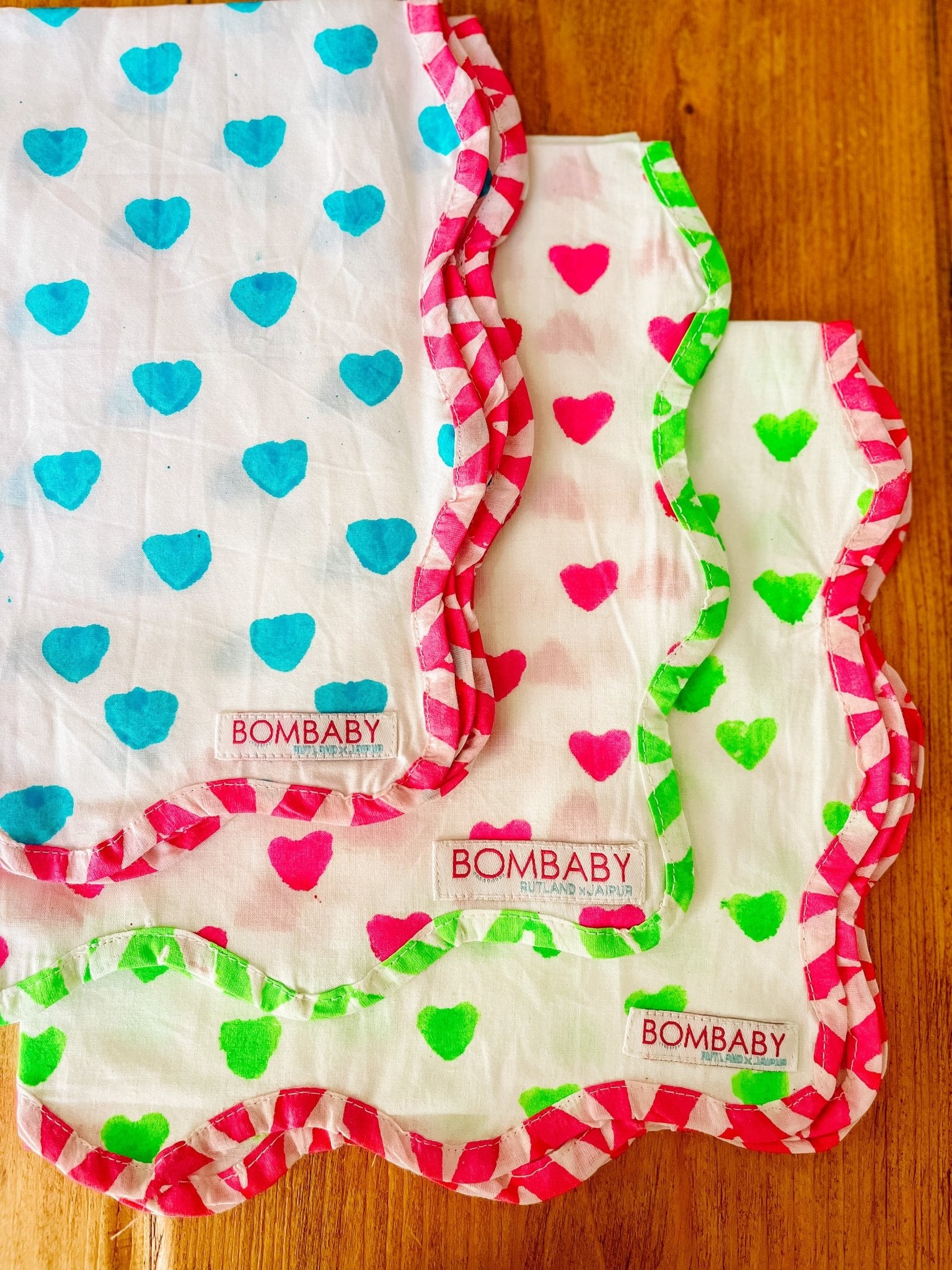 Scallop Block Print Napkins SALE